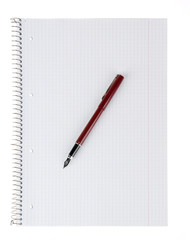 Empty notepad (notbook) isolated on white