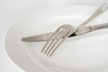 Cutlery on a plate