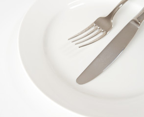 Cutlery on a plate