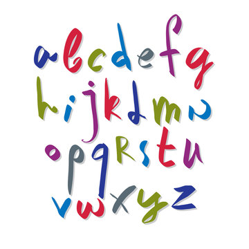 Hand written fresh vector font, stylish drawn alphabet letters s