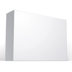 Package white box design isolated on white background, template