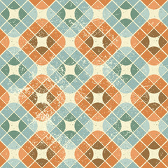 Vintage decorative seamless pattern, geometric abstract backgrou