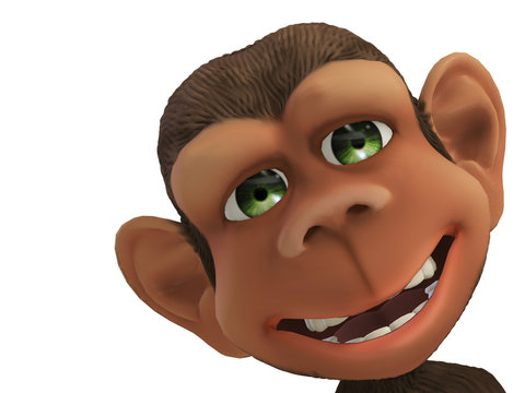 3d cartoon monkey