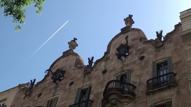 Types of Casa Calvet. Architect Antoni Gaudi. Barcelona