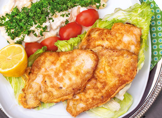 Scholle mit Kartoffelsalat