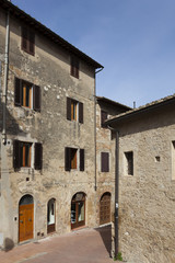 Fototapeta na wymiar Ulica San Gimignano, Toskania, Włochy