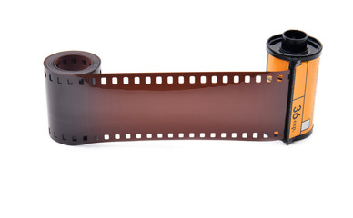 Fototapeta na wymiar 35 mm film cartridge