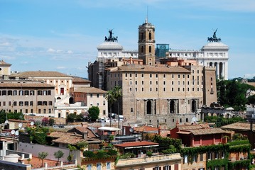 Obraz premium Ancient Rome city aerial view from Palatino hill