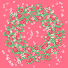 Vector snowflake and lace ornament