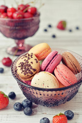 Macaroon with berries