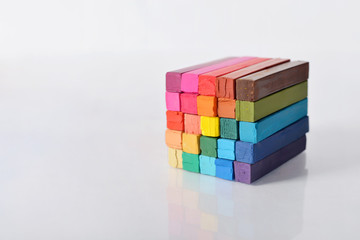 Multicolored artist's pastels