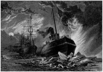 Ship : Icebreaker - Navire Brise-Glace - 19th century