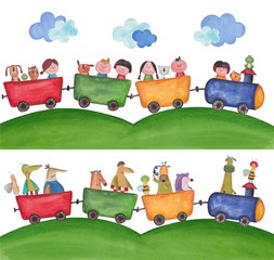 Pets traveling by train © evarin20