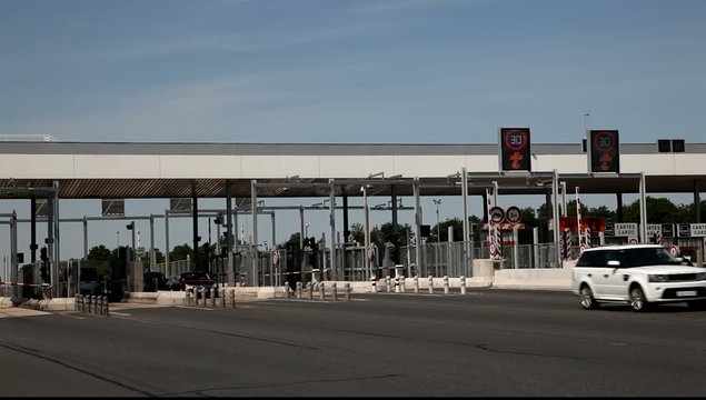 Toll station on the highway