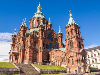Fototapeta na wymiar Uspenski-Cathedral, Helsinki