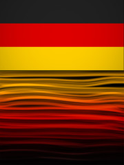 Germany Flag Wave Yellow Red Black Background