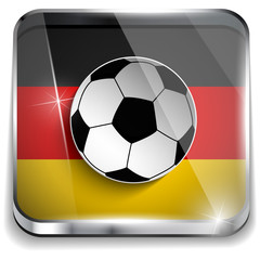 Fototapeta premium Germany Flag with Soccer Ball Background