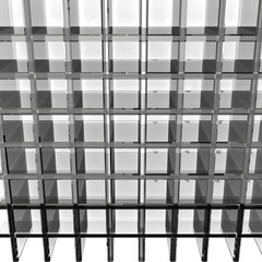 Gray glass rack