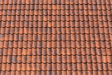 Red tiles roof background
