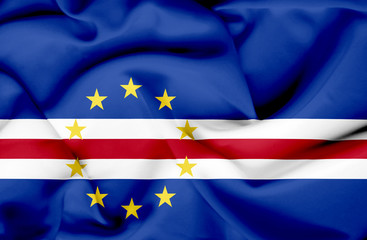 Cape Verde waving flag