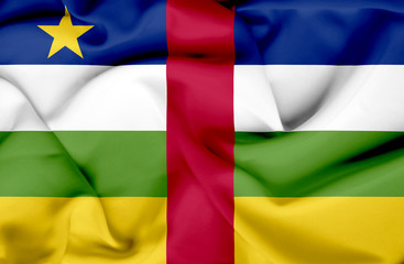 Obraz premium Central African Republic waving flag