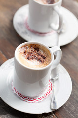 cappuccino with chocolate