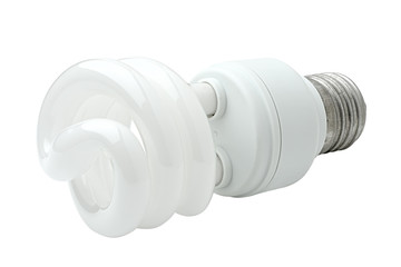 Spiral energy saving lamp.