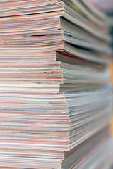 Stack of magazines detail. Recycle concept.