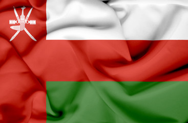 Oman waving flag