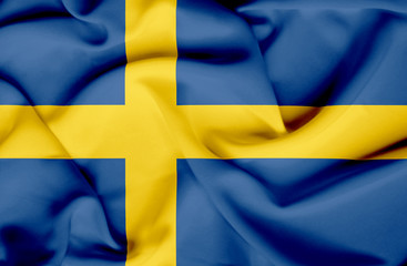 Sweden waving flag