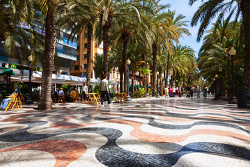 Pavement embankment in Alicante