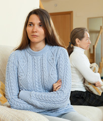 Fototapeta premium Mother and daughter after quarrel