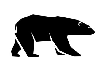 abstract silhouette of a polar bear