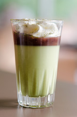 Green tea pudding
