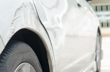 Scratched car