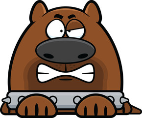 Cartoon Guard Dog Growling