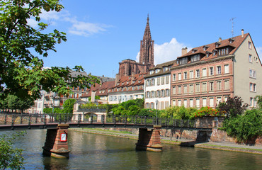 Strasbourg au bord de l'eau ( Alsace, France)