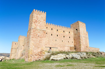 Fototapeta na wymiar Siguenza castle, old fortress, Guadalajara, Spain.