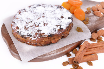 Delicious cake panforte close-up