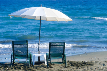 White Beach Umbrella