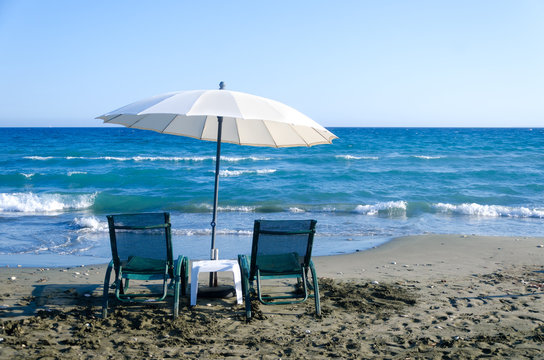 White Beach Umbrella