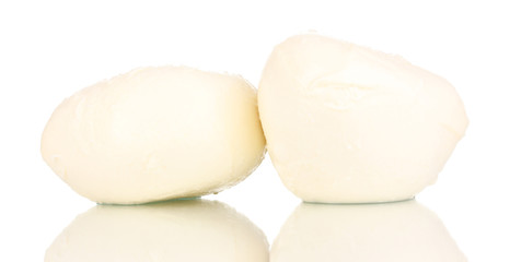 fresh mozzarella isolated on white