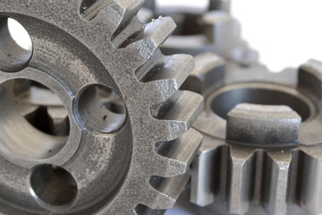 Gears on white