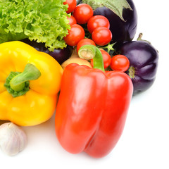 Vegetables isolated on white background