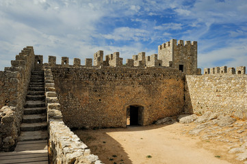 Fototapeta na wymiar medieval castle Castelo dos Mouros, Sesimbra, Portugal