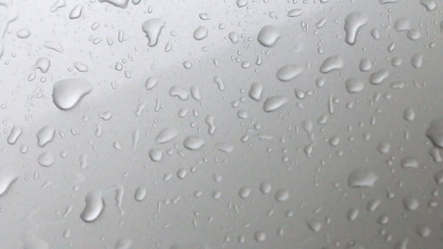 Abstract background of water drops and flow on glass