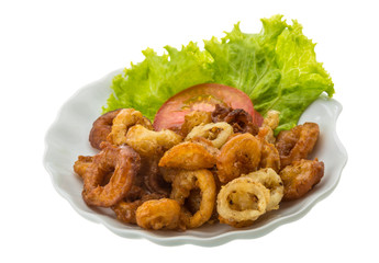 Fried squid rings