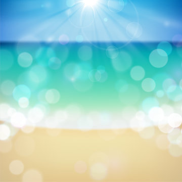 Summer holiday tropical beach background