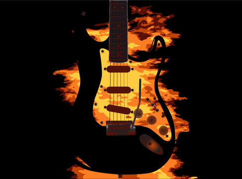 Burning Guitar