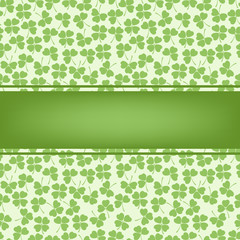 Decorative flower background with clover and place for text